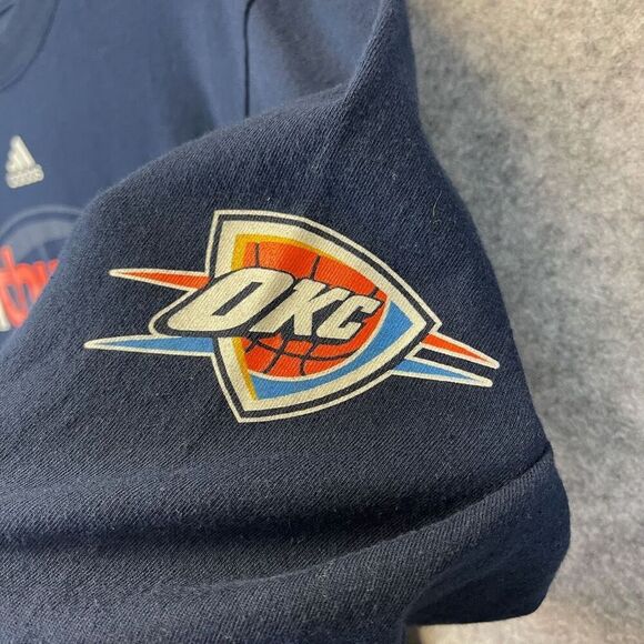 ADIDAS Men’s Long Sleeve T-Shirt OKC Thunder Graphic Navy Blue Size Large - Picture 6 of 12